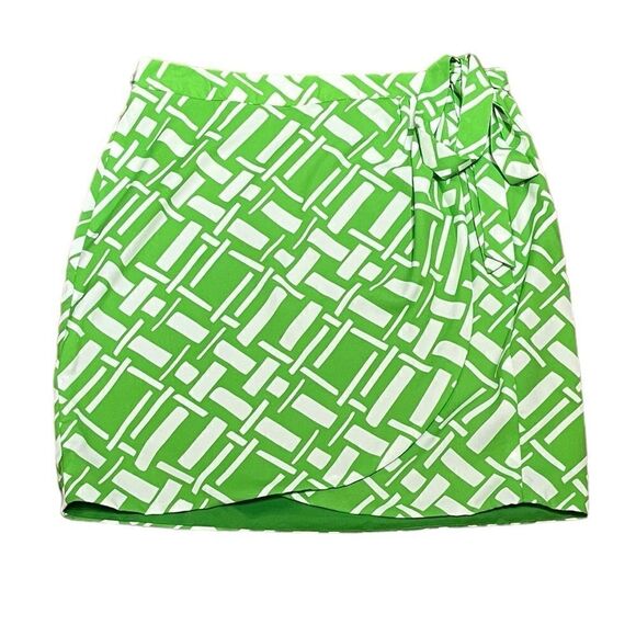 Buckhead Betties Women’s Green And White Wrap Skirt, Size M, NWOT - Picture 1 of 10